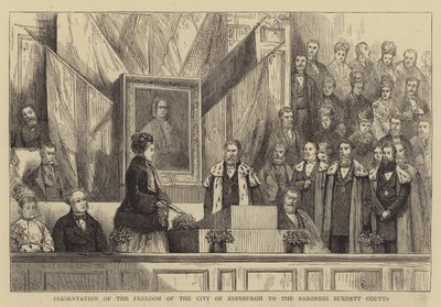 Presentazione della libertà della città di Edimburgo alla baronessa Burdett Coutts da English School