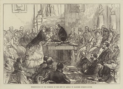 Presentazione della Libertà della Città di Londra alla Baronessa Burdett-Coutts da English School