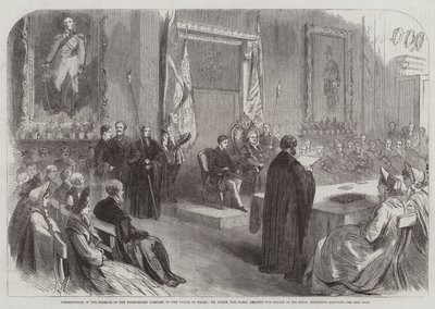 Presentazione della Libertà della Compagnia dei Pescivendoli al Principe di Galles, il Signor Towse, il Segretario, legge il Registro dell