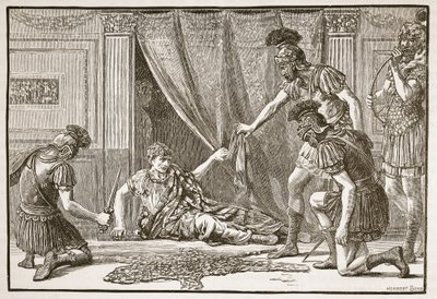 Le guardie pretoriane acclamano Claudio come Imperatore da English School