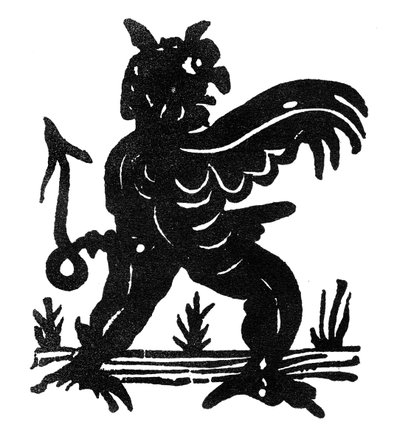 Demone priapico. illustrazione da una ballata del primo XVII secolo A Warning for All Lewd Livers da English School