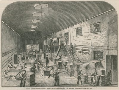 Lavori della Prices Patent Candle Company; Il reparto di spalmatura e spogliatura da English School