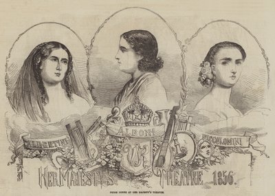 Prime Donne al Teatro di Sua Maestà, 1856 da English School