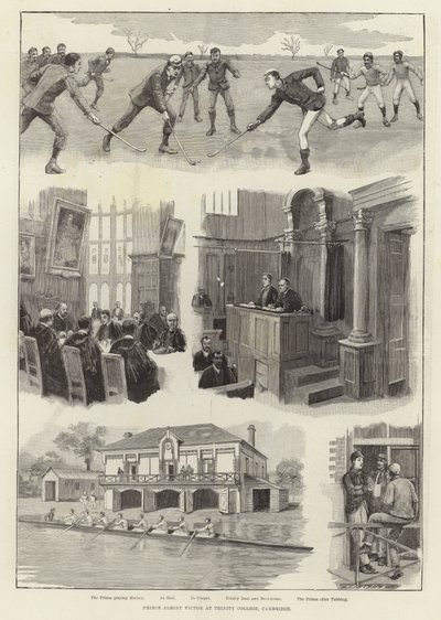 Il Principe Alberto Vittorio al Trinity College, Cambridge da English School