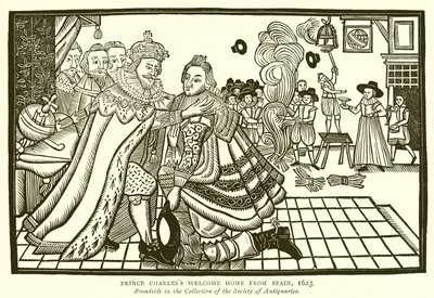 Benvenuto del Principe Carlo dalla Spagna, 1623 da English School
