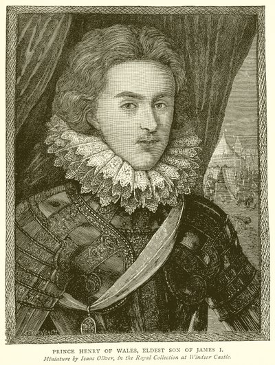 Principe Enrico del Galles, figlio maggiore di Giacomo I da English School