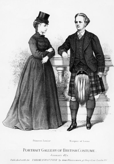 Principessa Louise e il Marchese di Lorne, 1871 da English School