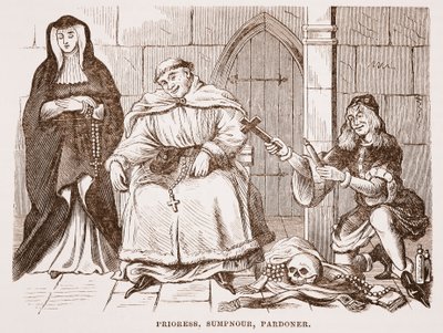 Priora, Sumpnour, Pardoner da English School