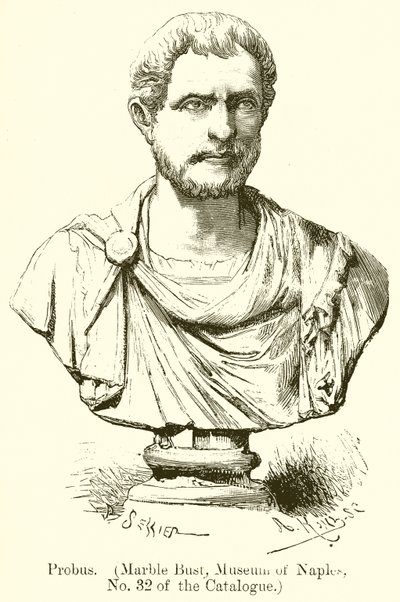 Probo. (Busto in marmo, Museo di Napoli, n. 32 del catalogo) (incisione) da English School