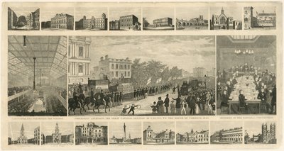 Processione che accompagna la Grande Petizione Nazionale di 3.317.702, alla Camera dei Comuni, 1842 da English School
