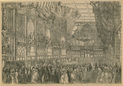 Processione di Sua Maestà al Ballo di Stato nel Guildhall, Londra, luglio 1851 da English School