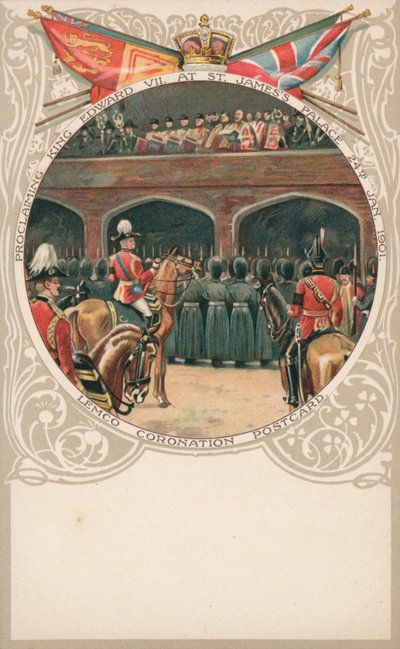 Proclamazione del re Edoardo VII al Palazzo di St James, 24 gennaio 1901 da English School