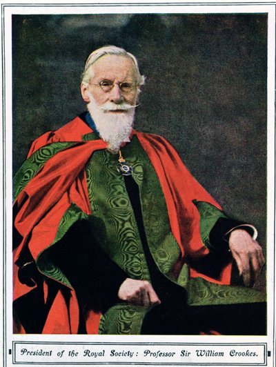 Professor Sir William Crookes (1832-1919) da Illustrated London News, maggio 1914 da English School