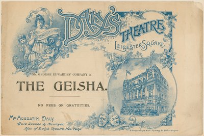 Copertina del programma per The Geisha da English School