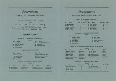 Programma per il primo rodeo internazionale da English School