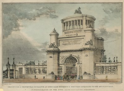 Proposta per un monumento della Battaglia di Waterloo da English School