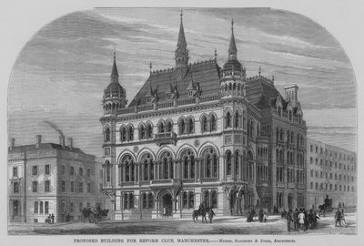 Edificio Proposto per il Reform Club, Manchester da English School
