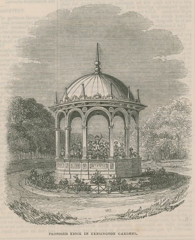 Chiosco proposto nei Giardini di Kensington, Londra da English School