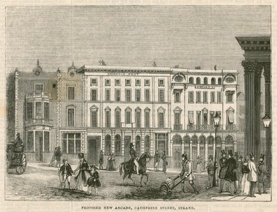 Proposta per una nuova arcata, Catherine Street, Strand, Londra da English School