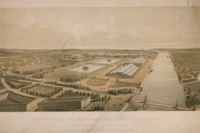 Sito proposto per il Crystal Palace a Battersea Park da English School