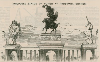 Proposta statua di Punch a Hyde Park Corner da English School