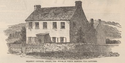 Prospect Cottage, Jersey: la casa in cui Frederick George Manning fu catturato (incisione) da English School