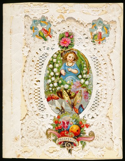Prosperità, biglietto di San Valentino, c.1870 da English School