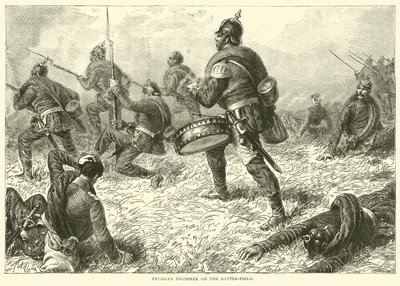 Tamburino prussiano sul campo di battaglia, settembre 1870 da English School