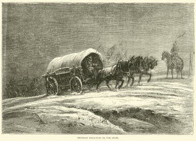 Posta da campo prussiana nella neve, ottobre 1870 da English School