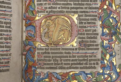 Salterio con calendario Sarum, Fol 84 recto (dettaglio), c.1425-75 da English School