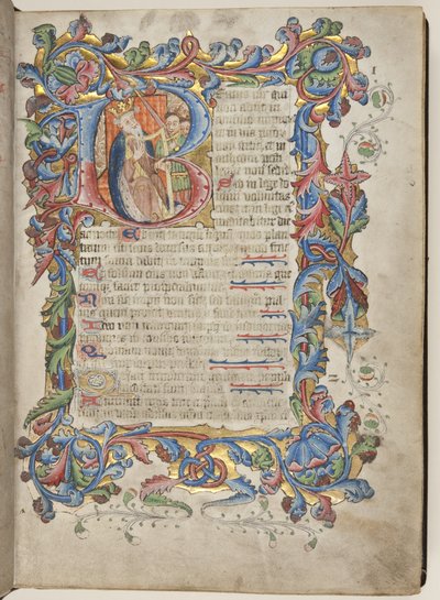 Salterio con calendario Sarum, c.1425-75 da English School