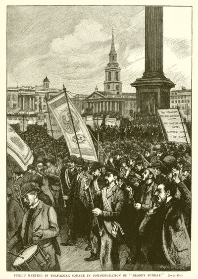 Riunione pubblica a Trafalgar Square in commemorazione della Domenica di Sangue da English School
