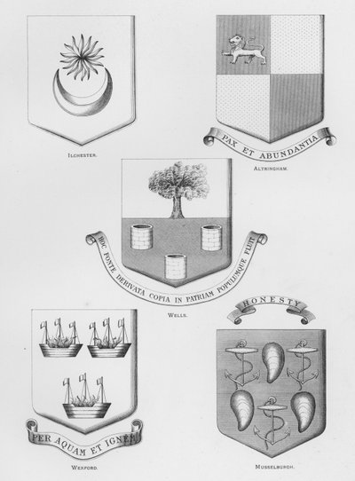 Stemma pubblico: Ilchester; Altringham; Wells; Wexford; Musselburgh da English School