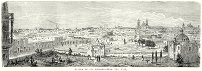 Puebla de Los Angeles - Da ovest (incisione) da English School
