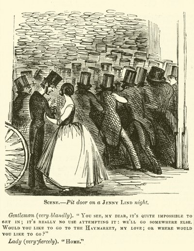 Vignetta di Punch: Jenny Lind da English School