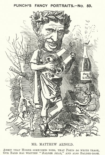 Cartone animato di Punch: Matthew Arnold, poeta inglese da English School