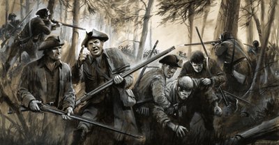 Inseguiti dai soldati britannici, gli uomini di George Washington si ritirarono attraverso la campagna invernale desolata da English School