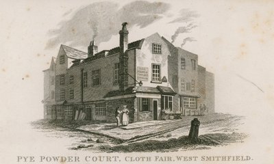 Pye Powder Court, Cloth Fair, West Smithfield, tenuto al Segno della Mano e delle Forbici, pub da English School