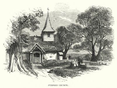 Chiesa di Pyrford (incisione) da English School