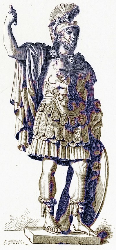 Pirro, illustrazione da History of Rome di Victor Duruy, pubblicato nel 1884 da English School