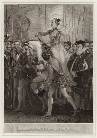 La regina Elisabetta a Tilbury da English School