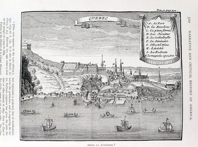 Quebec, dopo La Potherie, illustrazione dal Volume IV di 