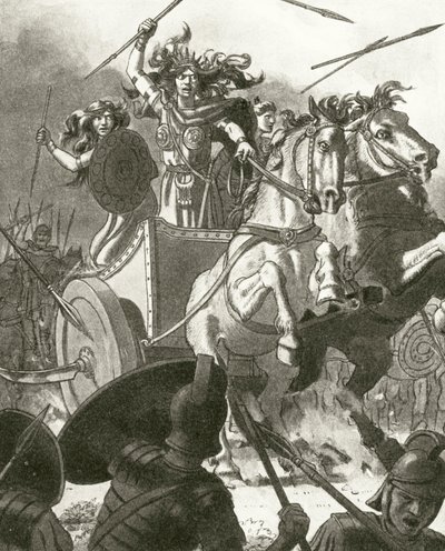 La Regina Boadicea nel suo carro da English School