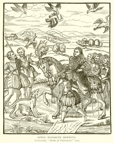 La Regina Elisabetta a Caccia con il Falco da English School