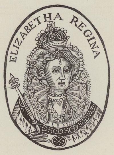 Regina Elisabetta I (incisione) da English School