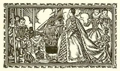 Regina Elisabetta I e Sir Walter Raleigh da English School
