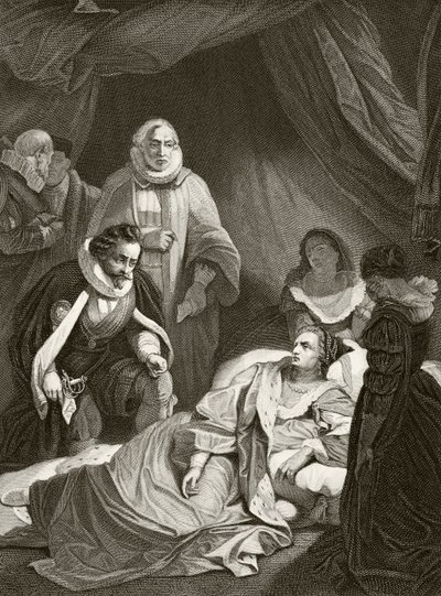 Regina Elisabetta I sul letto di morte, da 