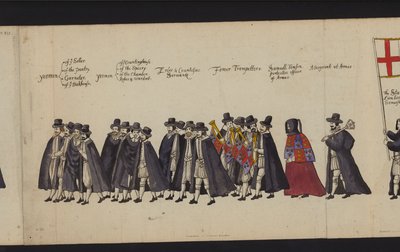 Processione funebre di Elisabetta I da English School