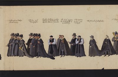 Processione funebre della regina Elisabetta I da English School