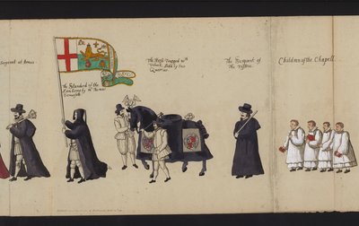 Processione funebre della regina Elisabetta I da English School